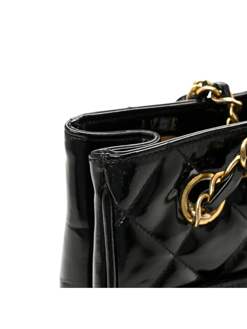 Chanel Patent Quilted Shopping Tote #360758C18B